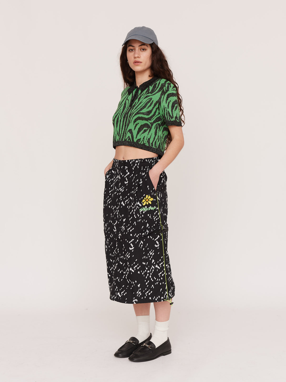 Lazy Tiger Knitted Polo Top