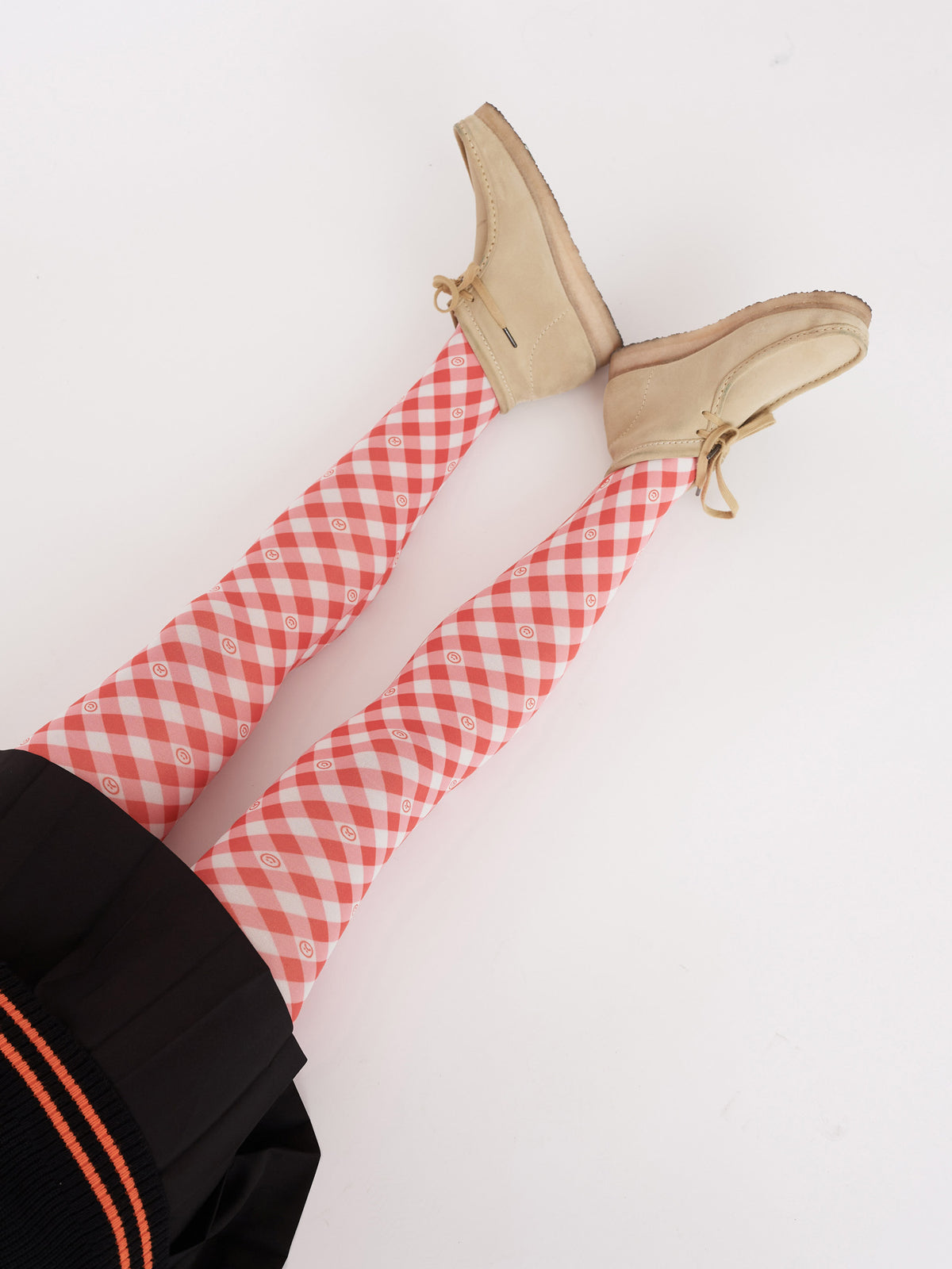 Happy Sad Gingham Tights