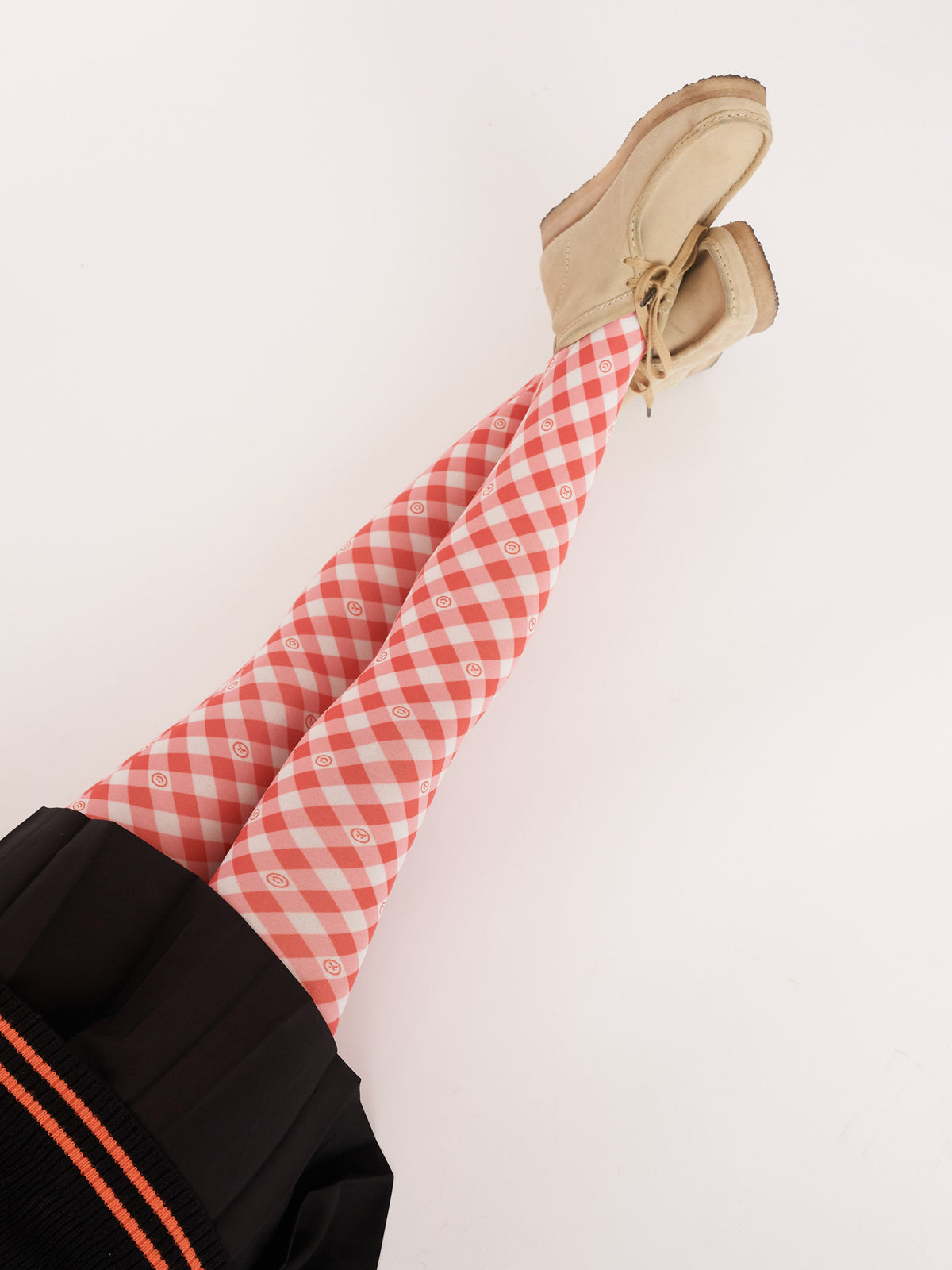 Happy Sad Gingham Tights