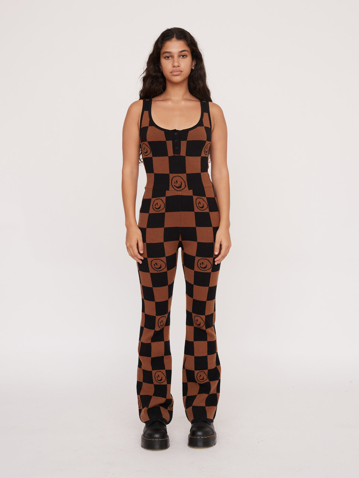 Squish Face Chequered Romper