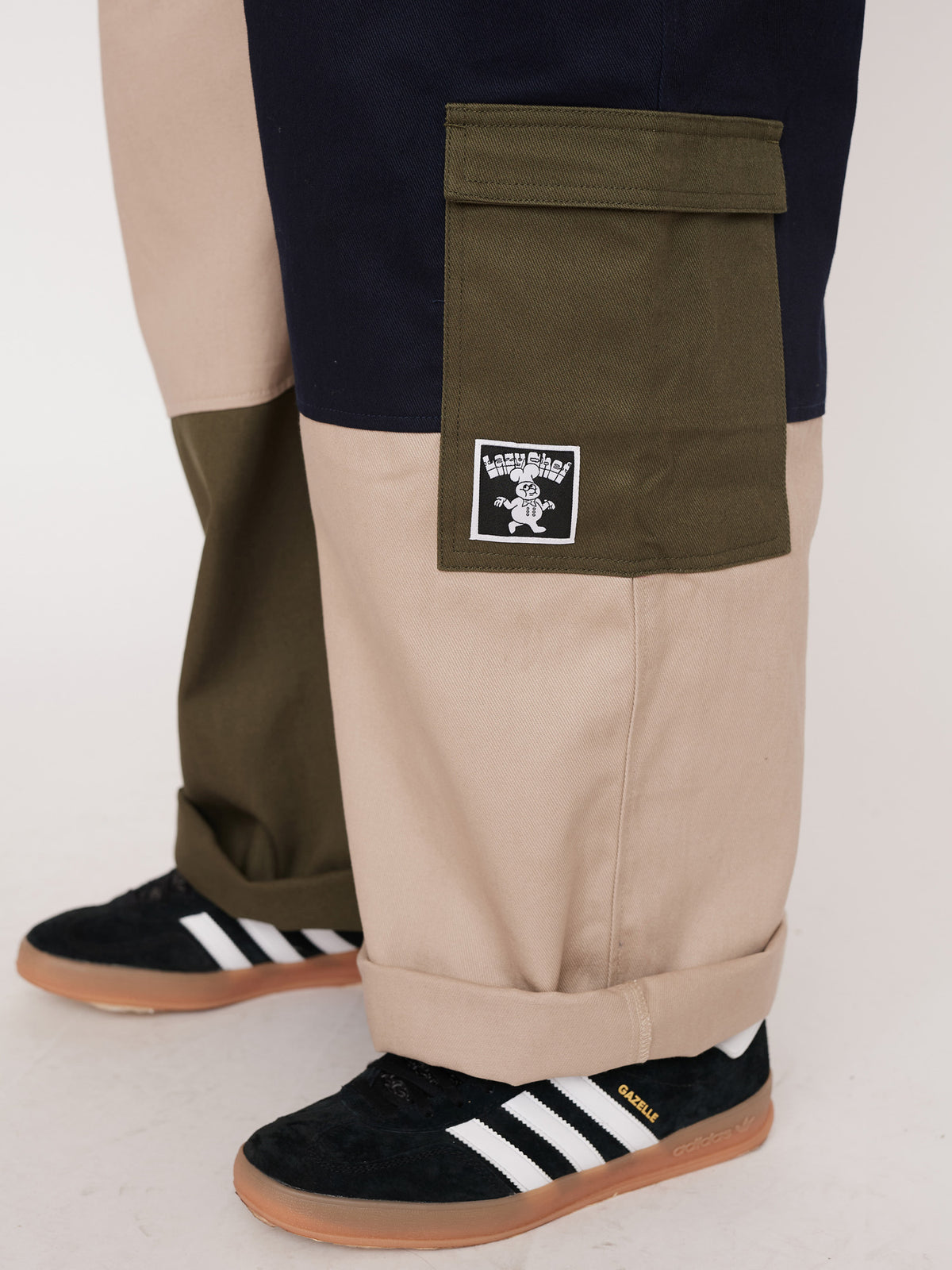 Colour Block Baggy Pants