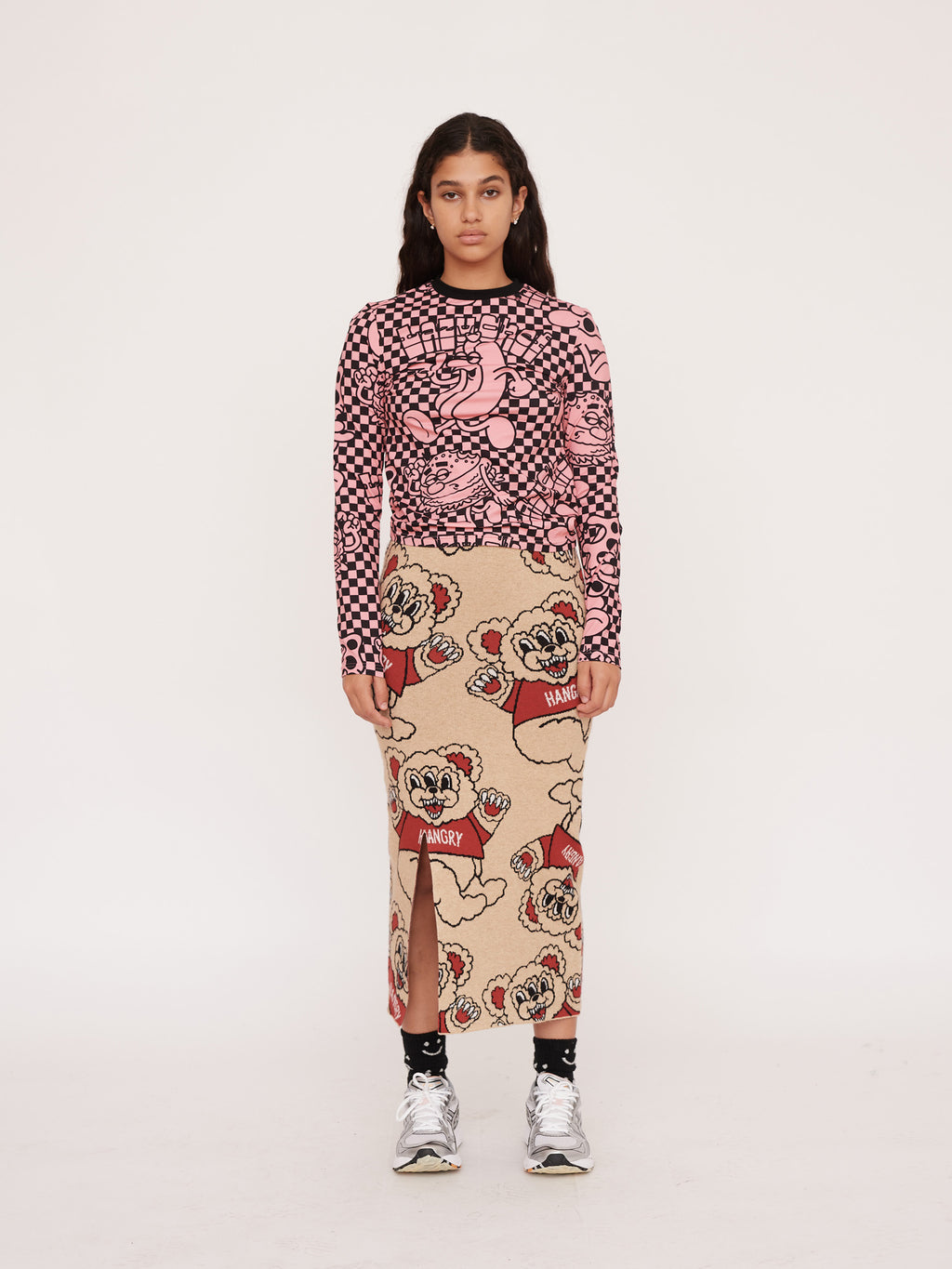 Hangry Bear Knitted Skirt