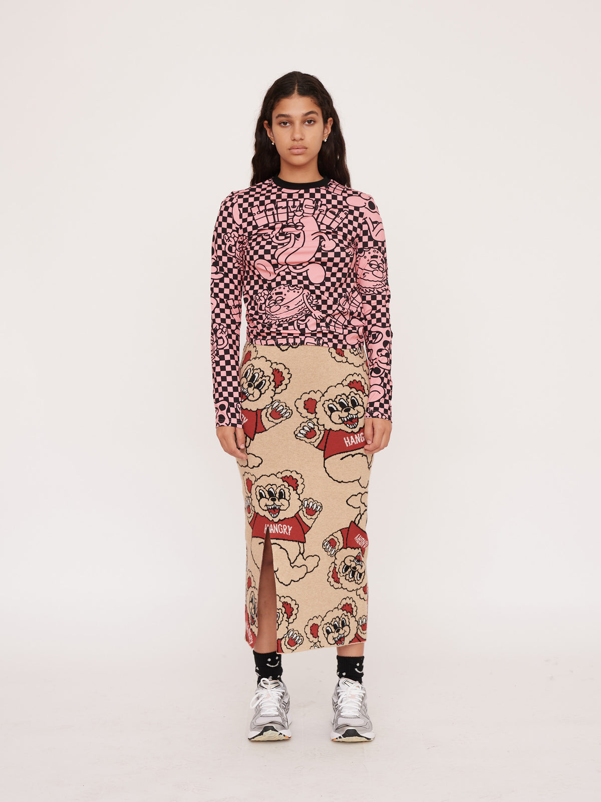 Hangry Bear Knitted Skirt
