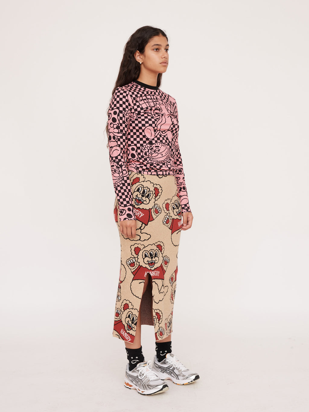 Hangry Bear Knitted Skirt