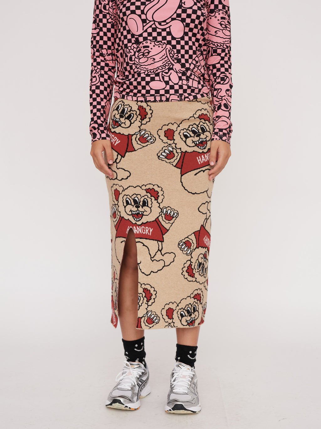 Hangry Bear Knitted Skirt