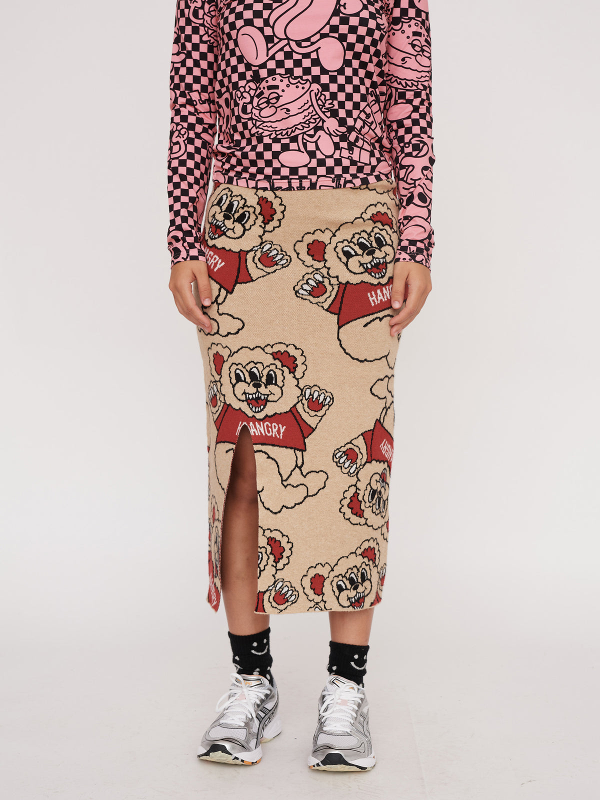 Hangry Bear Knitted Skirt