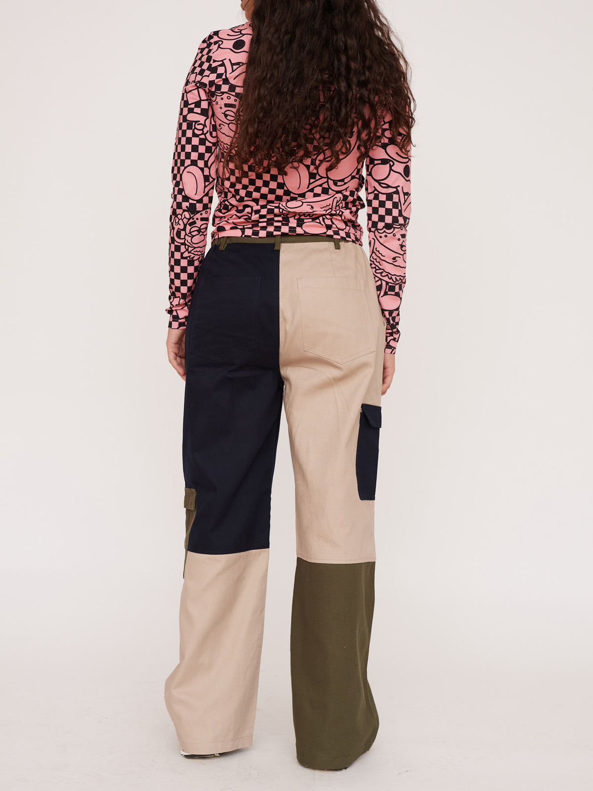 Colour Block Baggy Pants