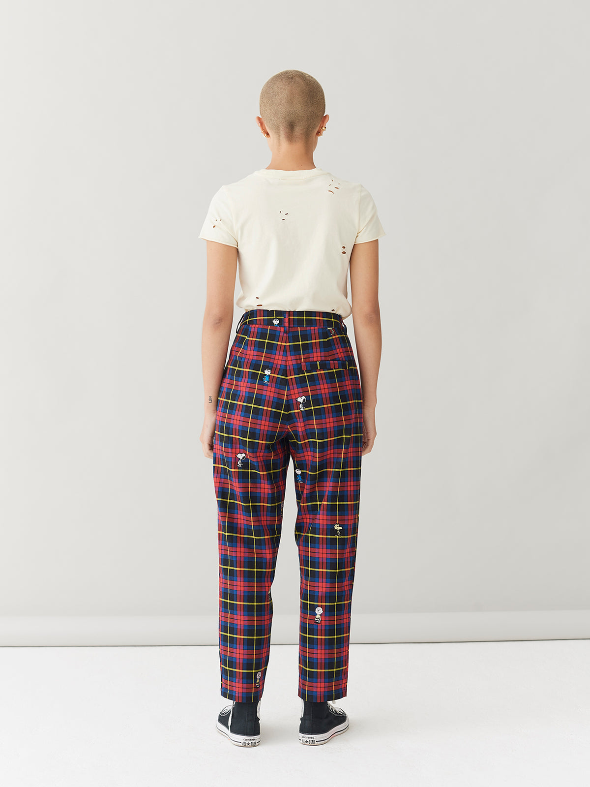 Lazy Oaf x Peanuts Character Repeat Check Pants