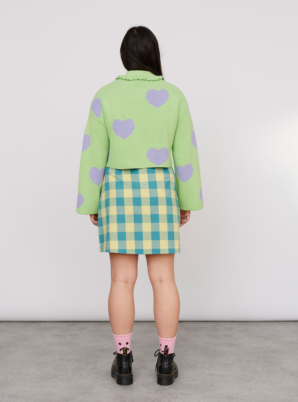 Lazy Oaf Love Me Forever Minty Zip Up Cardigan