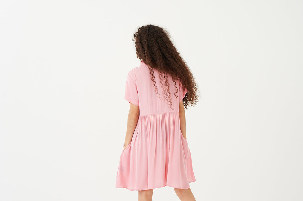 LO Pink Shirt Dress – Lazy Oaf