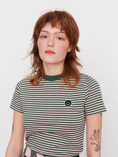Lazy Oaf Stripes and Smiles Fitted Tee