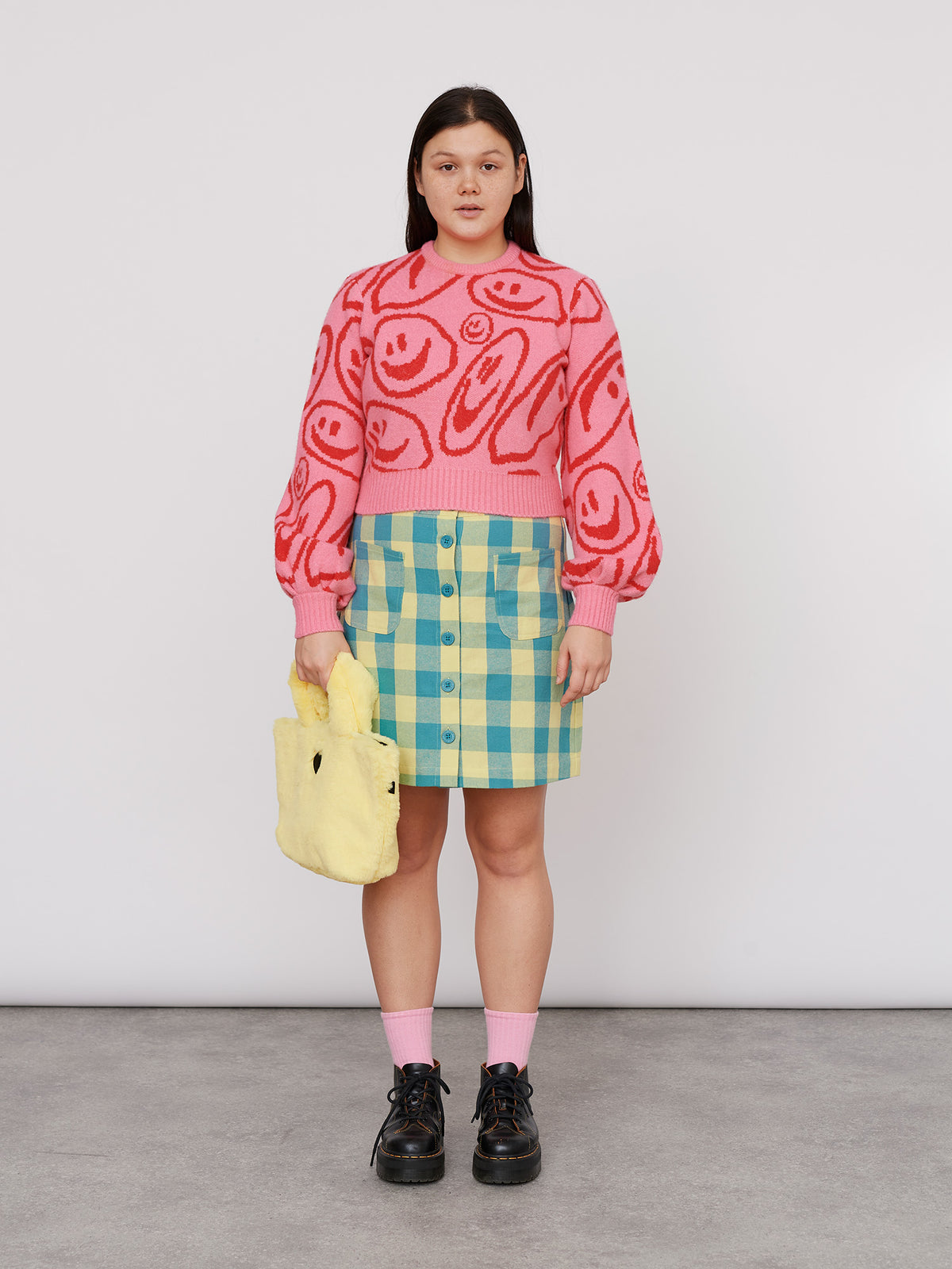Lazy Oaf Squish Face Fluffy Knit