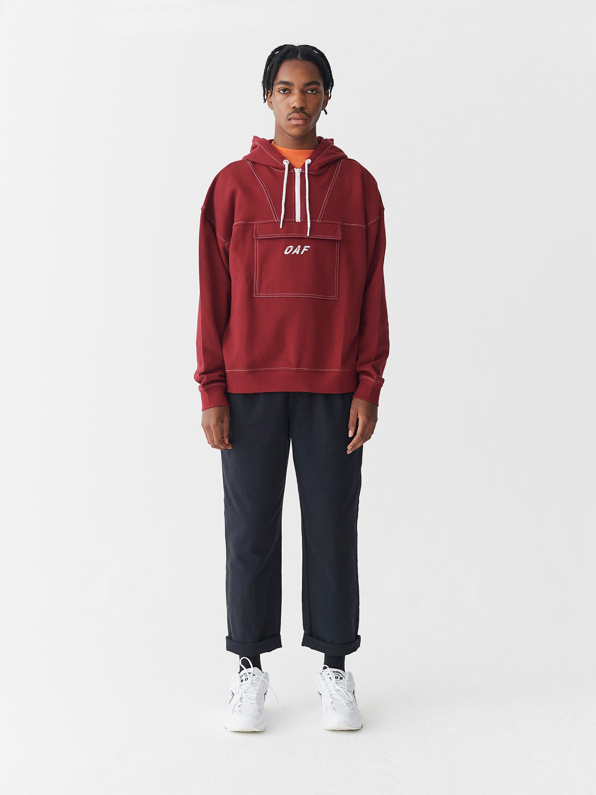 Lazy Oaf Stitched Up Maroon Hoodie